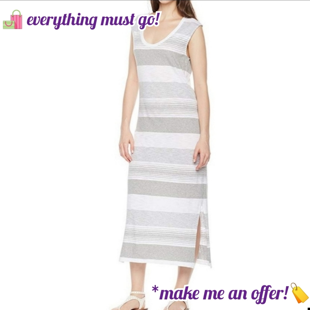♥️Scoop Neck Sleeveless Striped Maxi Dress